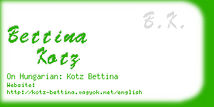 bettina kotz business card